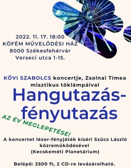 Kövi Szabolcs koncertje lézer fényjátékkal és Zsolnai Tímea misztikus töklámpáival